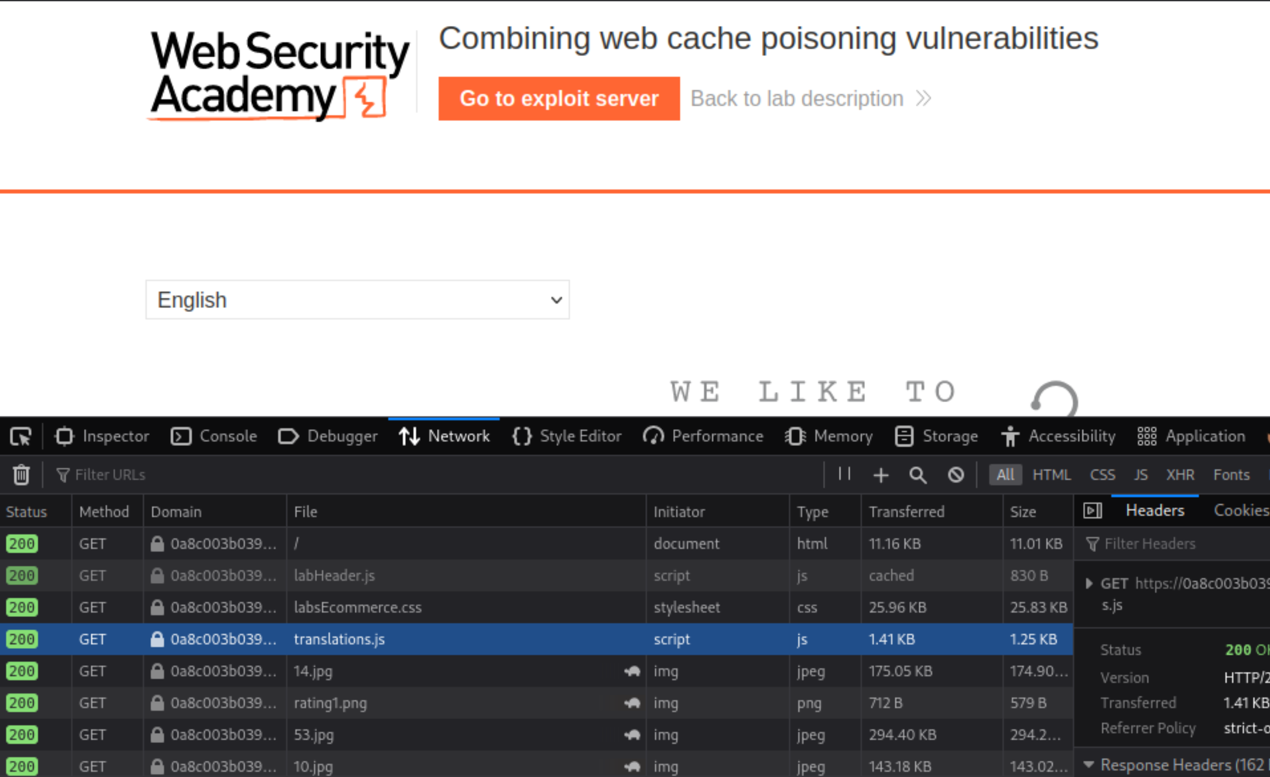Web cache poisoning