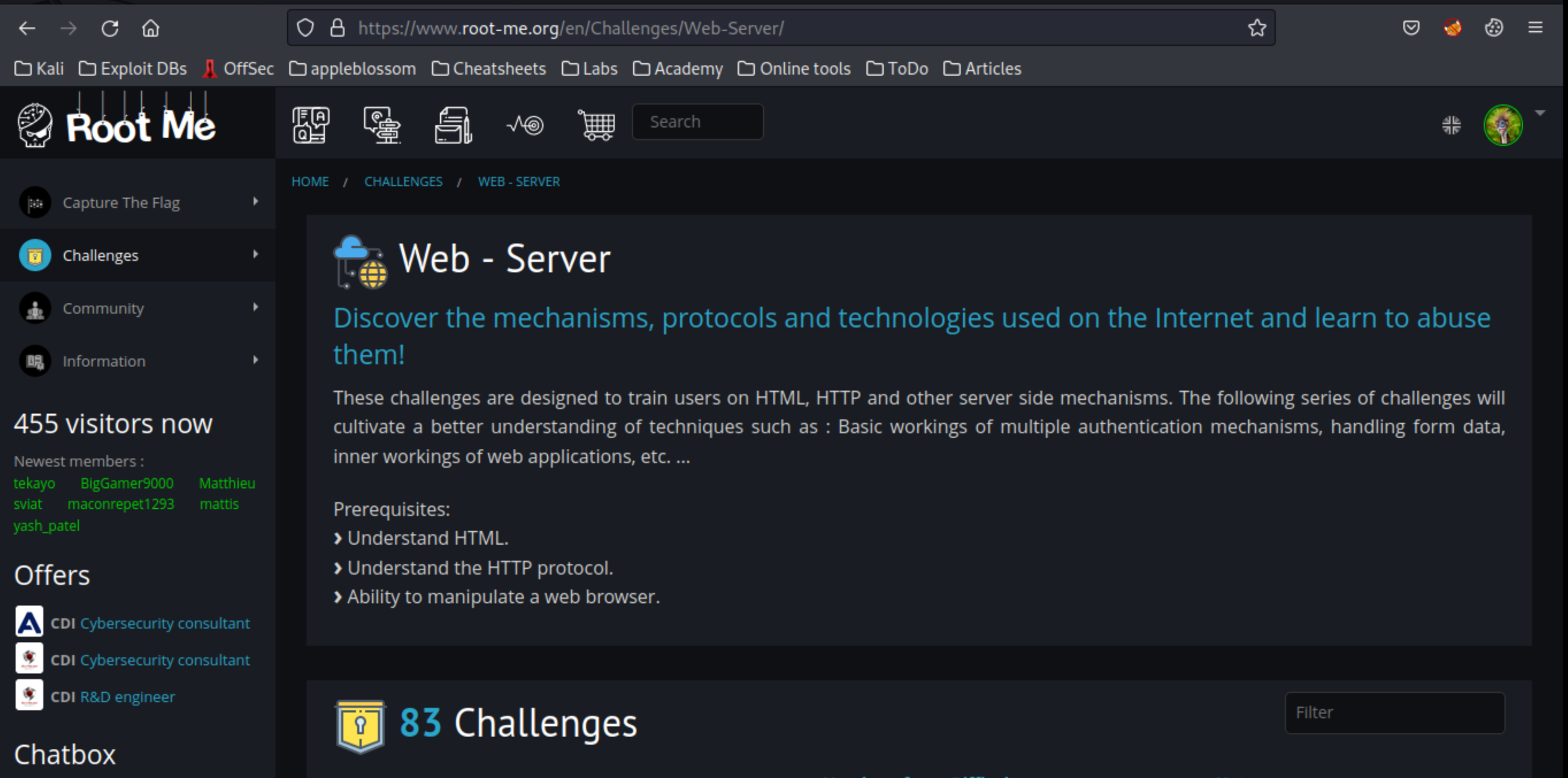 Root Me Web Client challenges