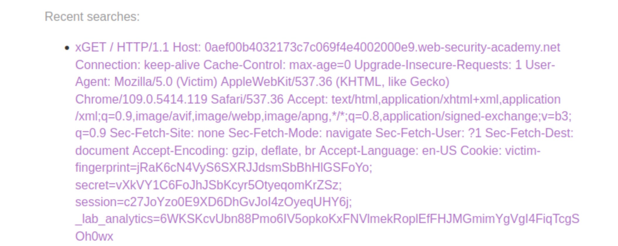 HTTP header smuggling