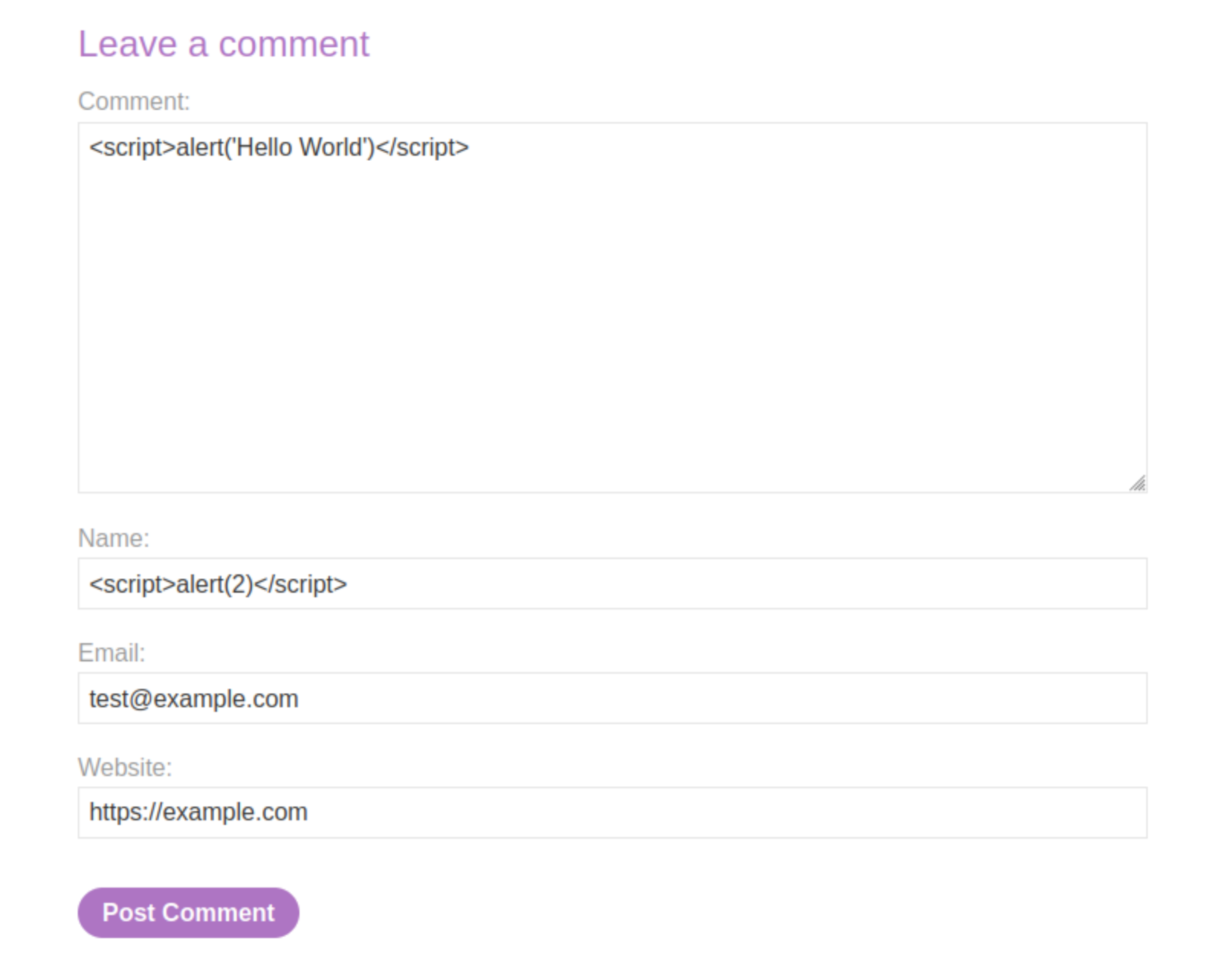 Stored XSS